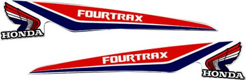 TRX300 Tank Decal Set – Southern Blue Graphics For Honda TRX300FW Fourtrax (HB134 Style)